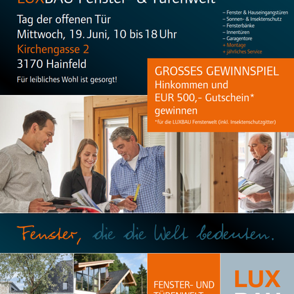 Lux Bau Fensterwelt Eröffnung
